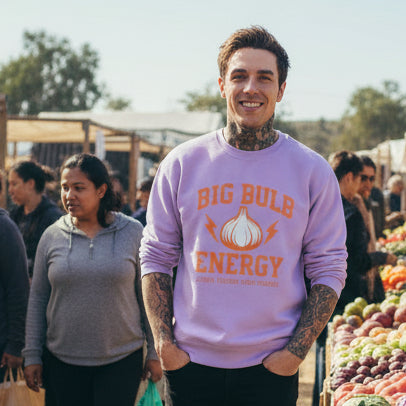 Unisex Garment-Dyed Sweatshirt - Dick's Stinkin' Good Garlic