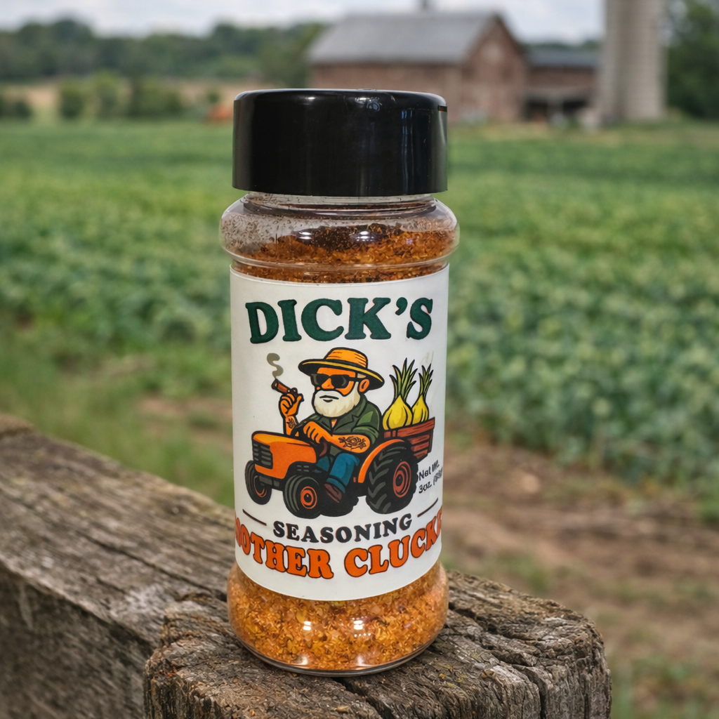Dick's Stinkin' Good Mother Clucker- 100% Organic Heirloom Garlic / Spices - Dick's Stinkin' Good Garlic