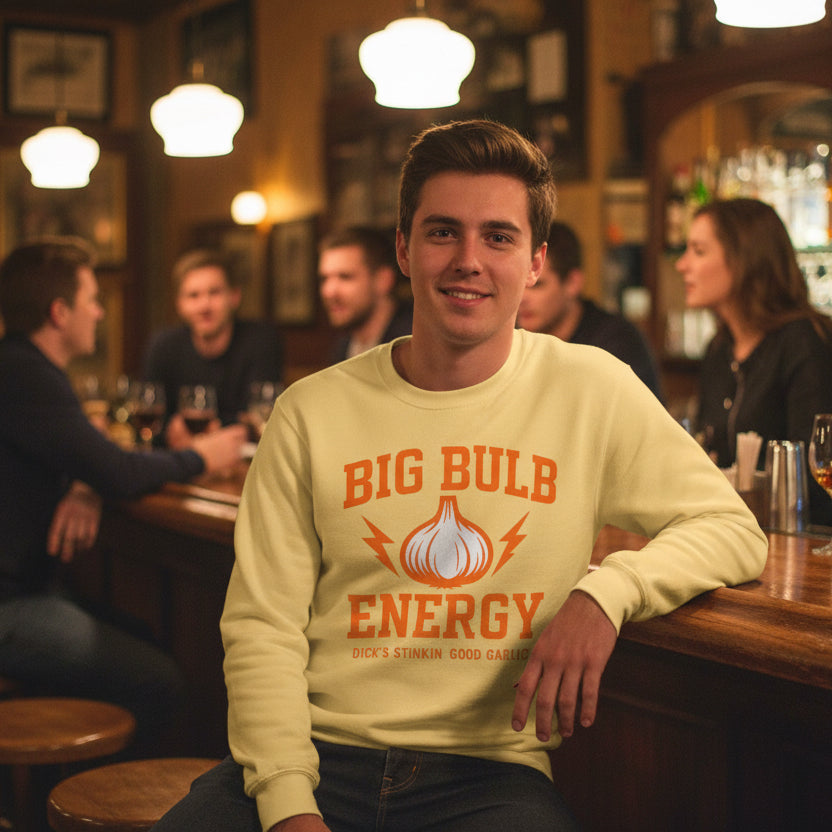 Unisex Garment-Dyed Sweatshirt - Dick's Stinkin' Good Garlic