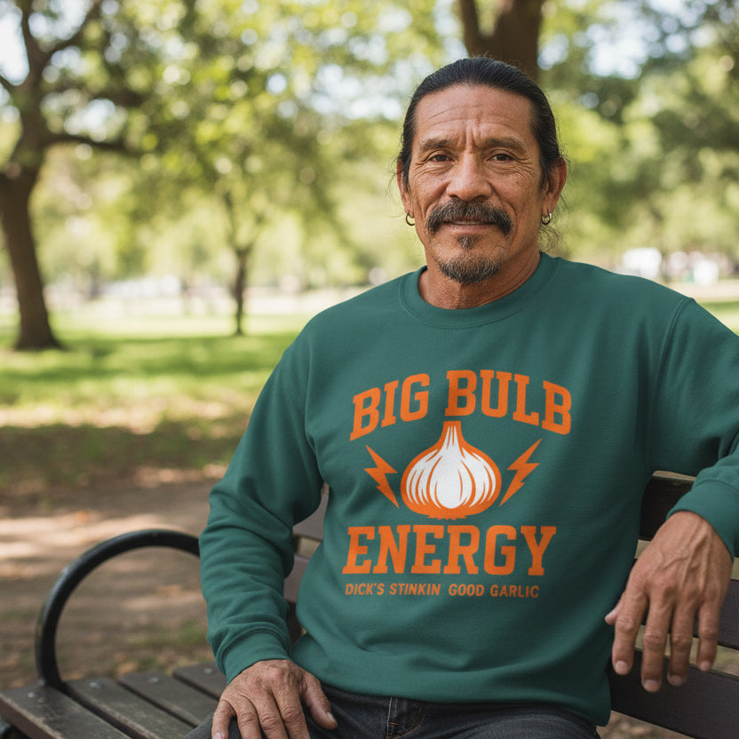 Unisex Garment-Dyed Sweatshirt - Dick's Stinkin' Good Garlic