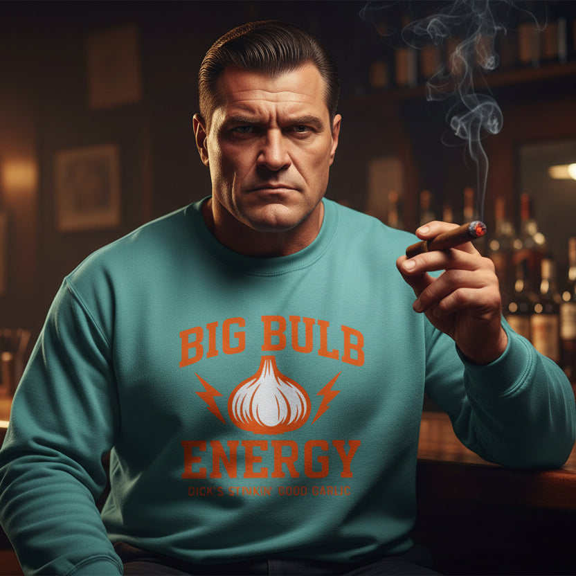 Unisex Garment-Dyed Sweatshirt - Dick's Stinkin' Good Garlic