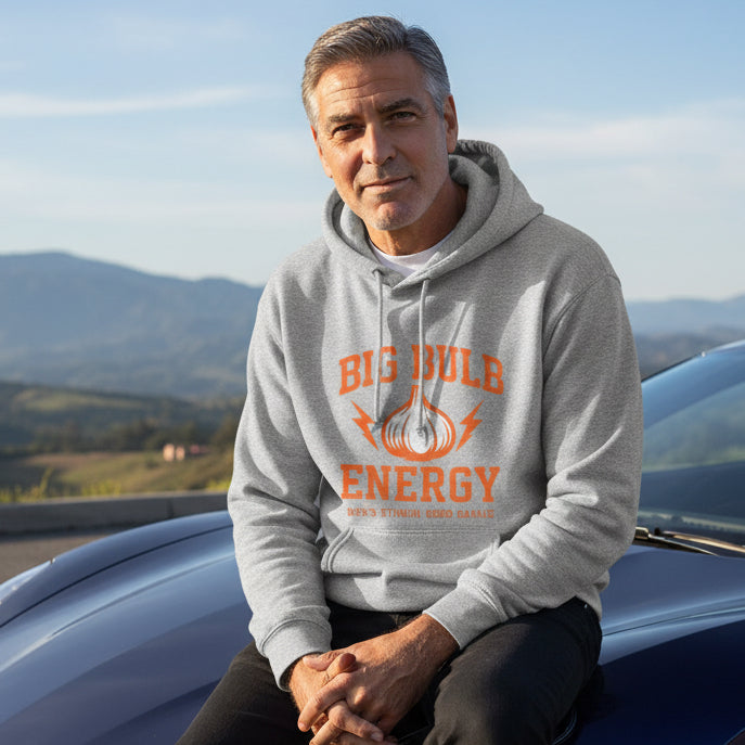 Big Bulb Energy Hoodie — Funny Garlic Graphic Sweatshirt - Dick's Stinkin' Good Garlic
