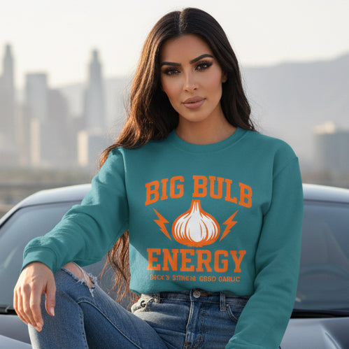 Unisex Garment-Dyed Sweatshirt - Dick's Stinkin' Good Garlic