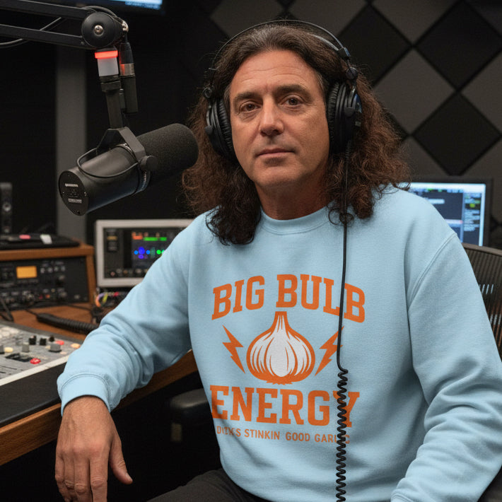 Unisex Garment-Dyed Sweatshirt - Dick's Stinkin' Good Garlic