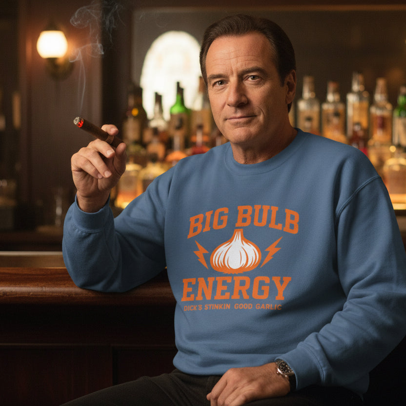 Unisex Garment-Dyed Sweatshirt - Dick's Stinkin' Good Garlic