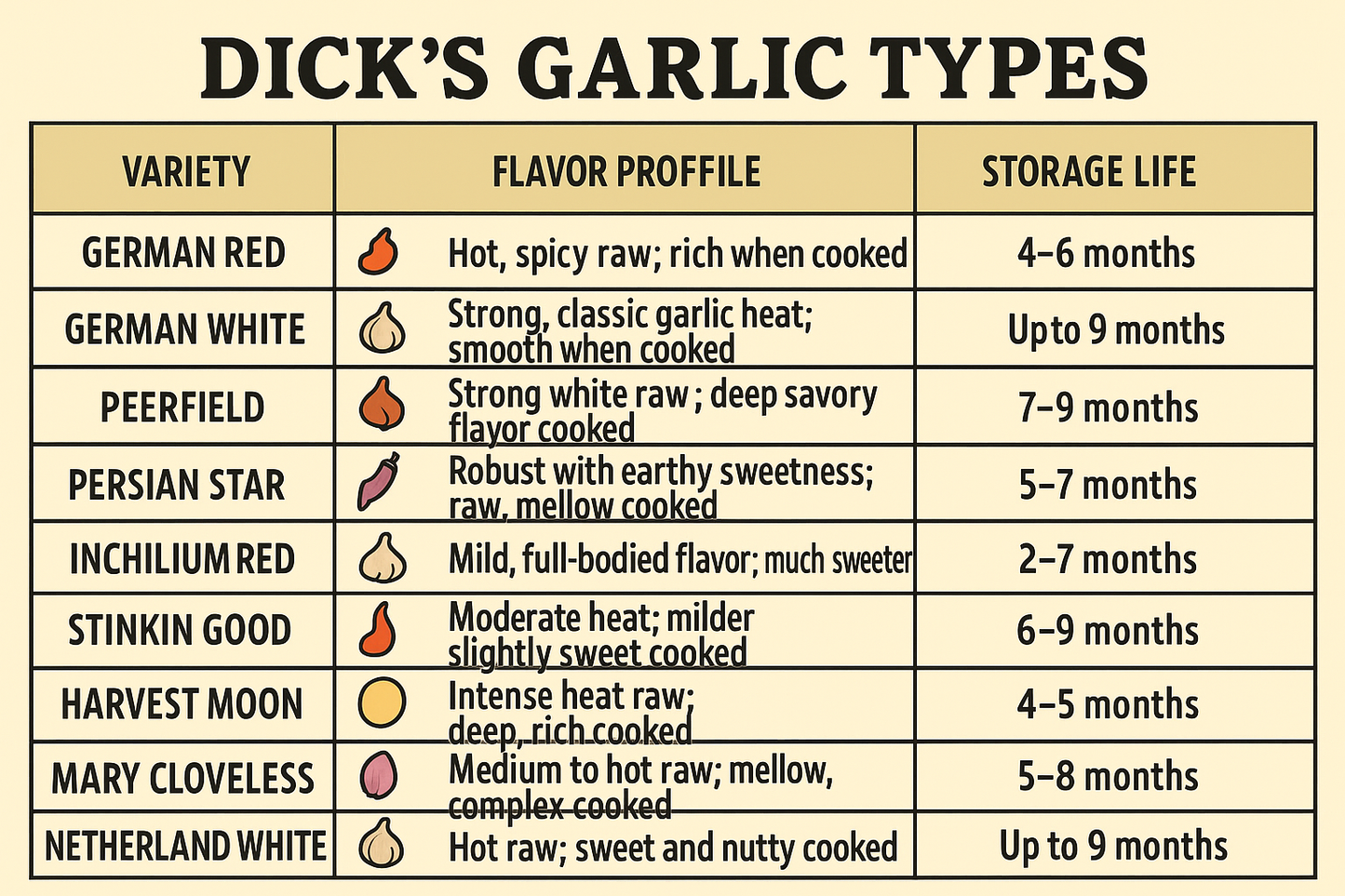 Compare Our Garlic